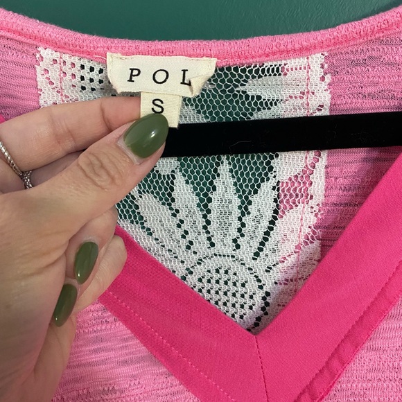 POL Lace Sleeve Women's Top - Picture 2 of 4